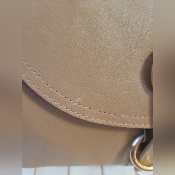 Furla shoulder leather bag tan colour with gold hardware - vintage - Picture 15 of 16